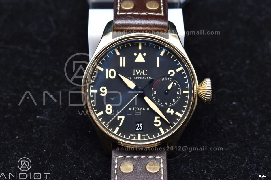 Black Brown A52000 Dial Pilot Edition on IW501005 Leather Big ZF 1:1 Best Bronze Strap Real 0206
